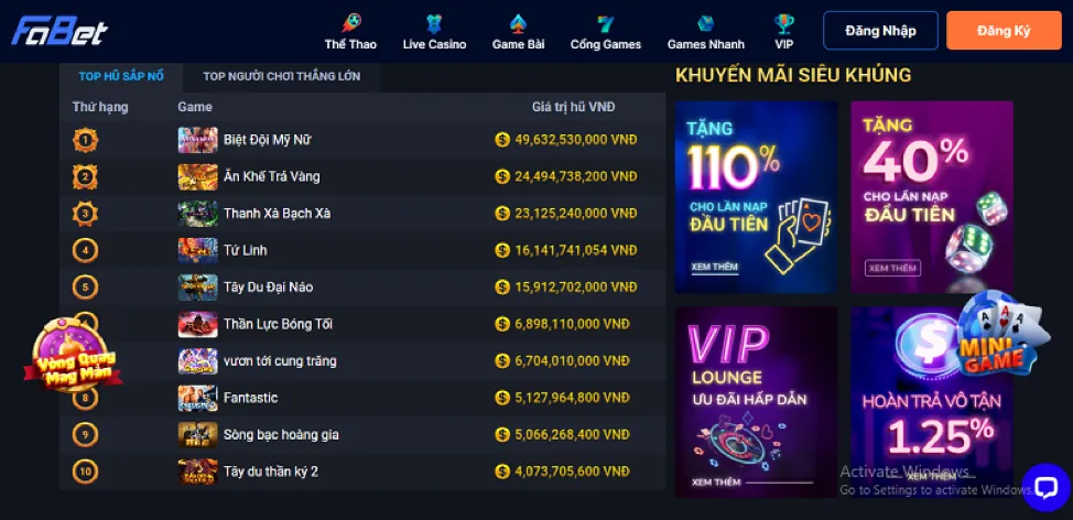 Các cấp độ VIP 123bet
